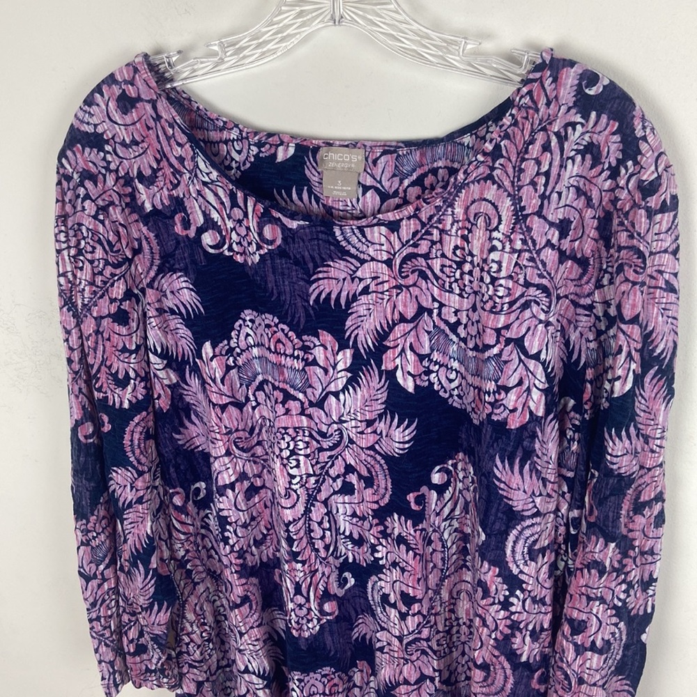 Chico’s Flower Pattern Top - image 3